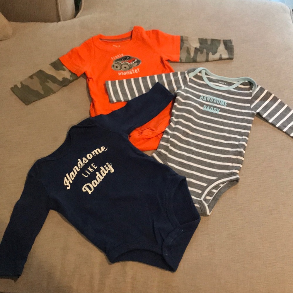 3 Baby Boy Long Sleeve Onesies